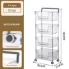 2/3/4 Layer Transparent Trolley Simple Modern Cosmetics Skincare Storage Rack Kitchen Vegetable Fruit Bathroom Mobile