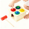 Montessori Wooden Hammering Ball Game Knocks Baby Toys 1 to 2 Years Board Puzzle Game Early Educational Toddler Toys Kids Gift