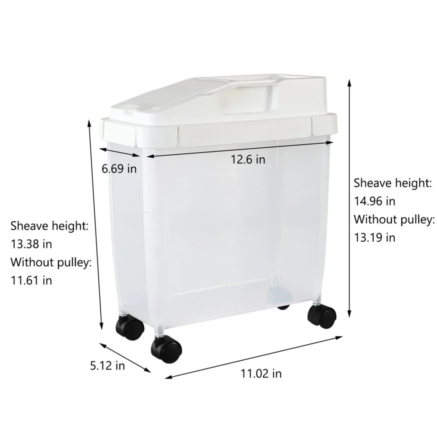 10kg Rice Storage Bucket with Wheels – Easy Carry - Clarify.pk