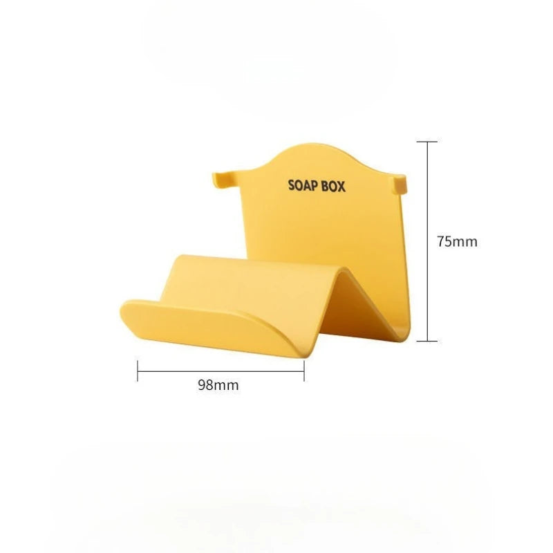 Punch-Free Wall Mounted Soap Box – Drainable Holder