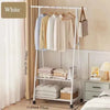 Portable Clothes Rack with Wheels - Simple Hanging Clothes Hanger - Clarify.pk