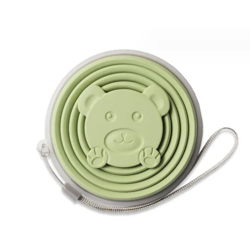 Silicone Folding Glass with Lid – Portable & Leak-Proof (each) - Clarify.pk