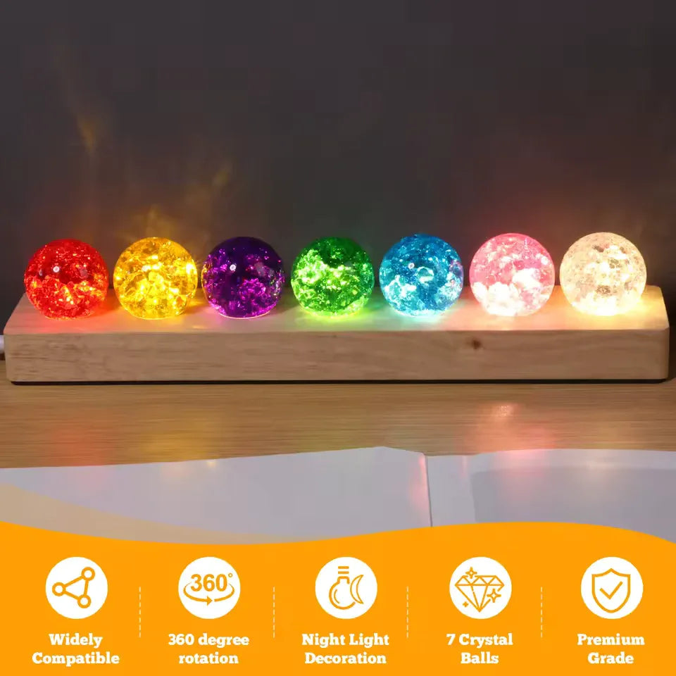 7 LED کرسٹل بال - گھر اور تحائف کے لیے آرائشی روشنی
