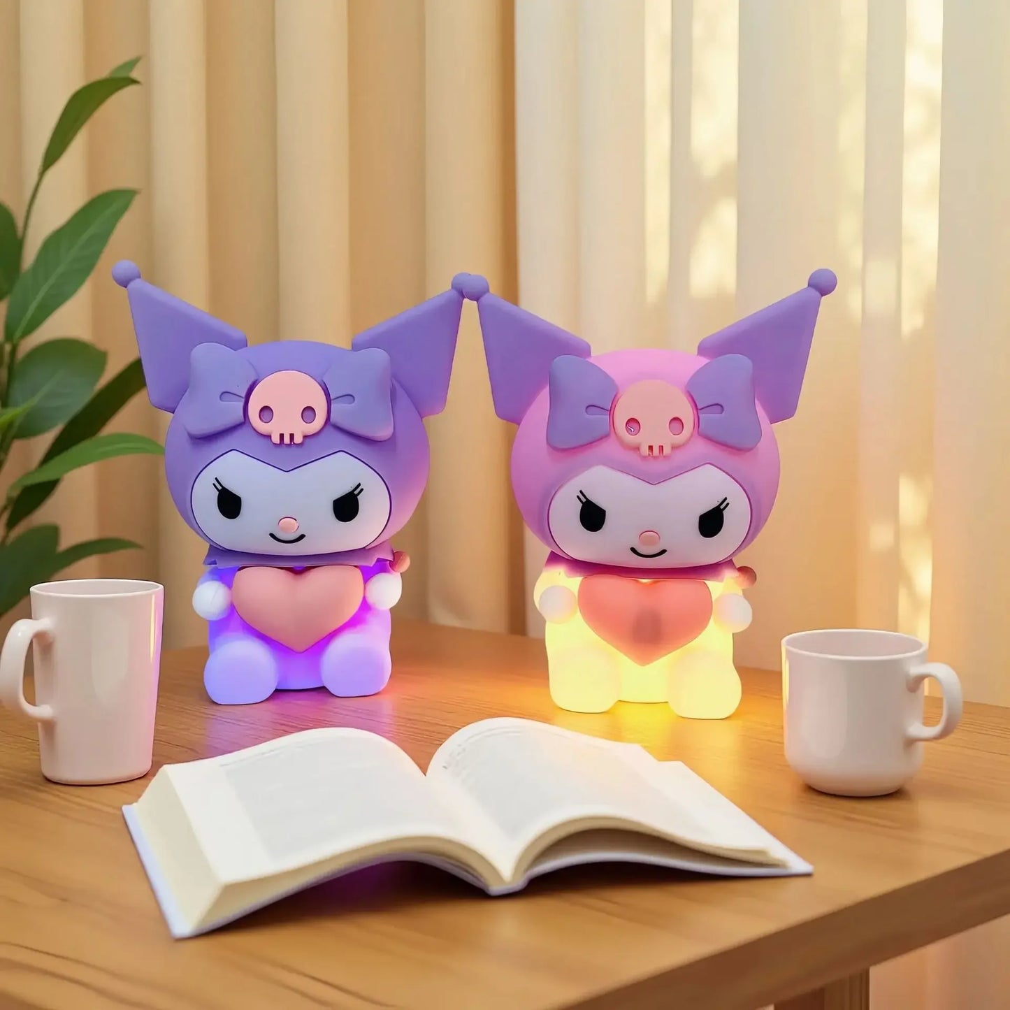 Kuromi Silicone Touch Night Light Cute Bedside Lamp for Kids Room Sleep Aid Kawaii Desk Decor Gift for Girls