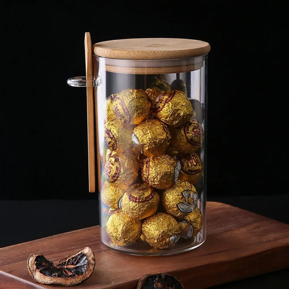 Transparent Airtight Spice & Snack Jars with Lids & Spoons - Clarify.pk