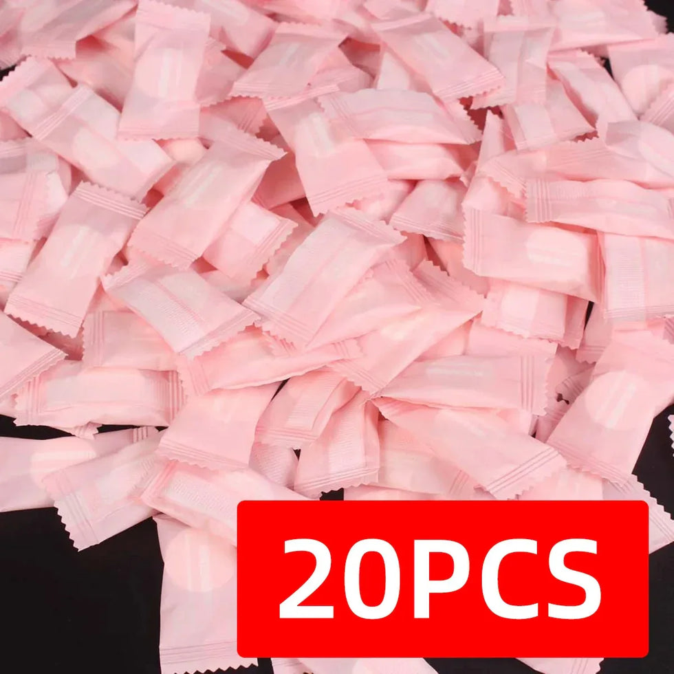 پورٹ ایبل ڈسپوزایبل چہرے کی دیکھ بھال کے تولیے - 20pcs نرم سفری چہرے کے کپڑے