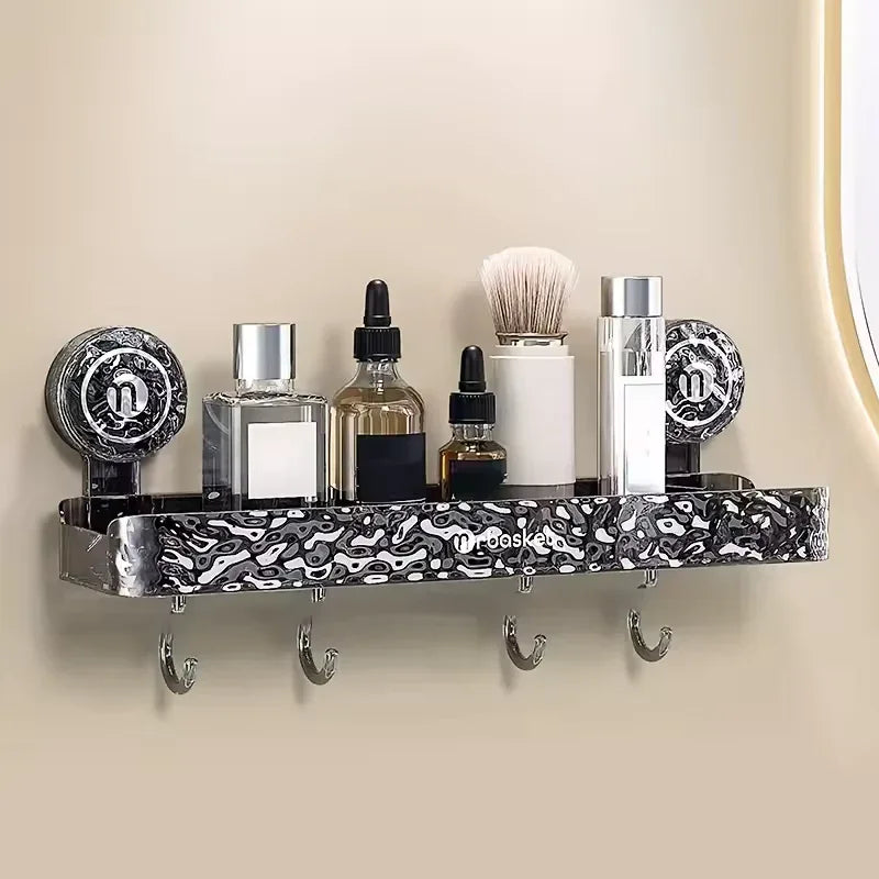 Glacier Pattern Shower Suction Cup Shelf – Bathroom Organizer - Clarify.pk