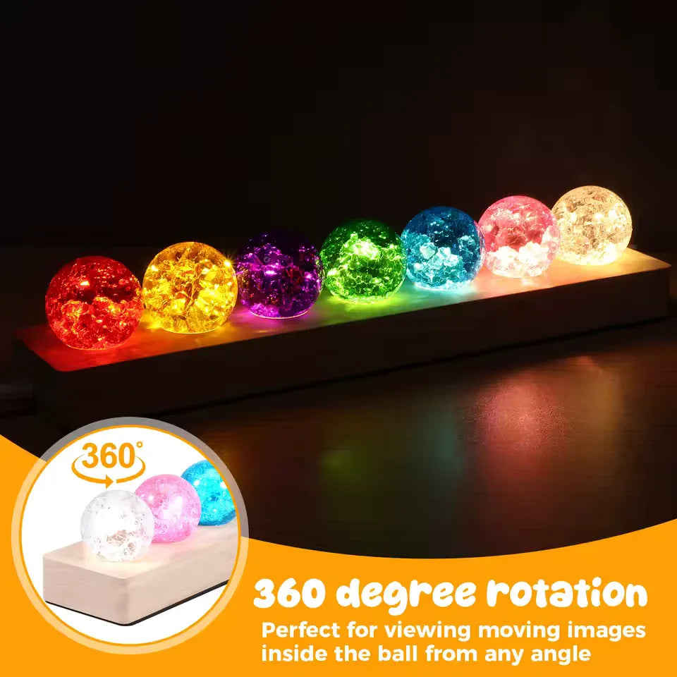 7 LED کرسٹل بال - گھر اور تحائف کے لیے آرائشی روشنی
