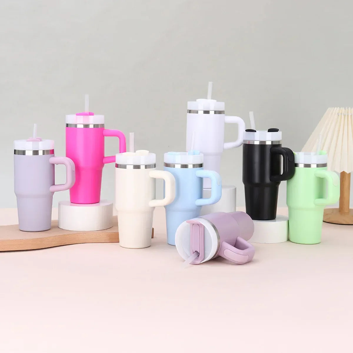 Stanley-Style Mini 40oz Plain Tumbler – Durable & Sleek (Random color) - Clarify.pk