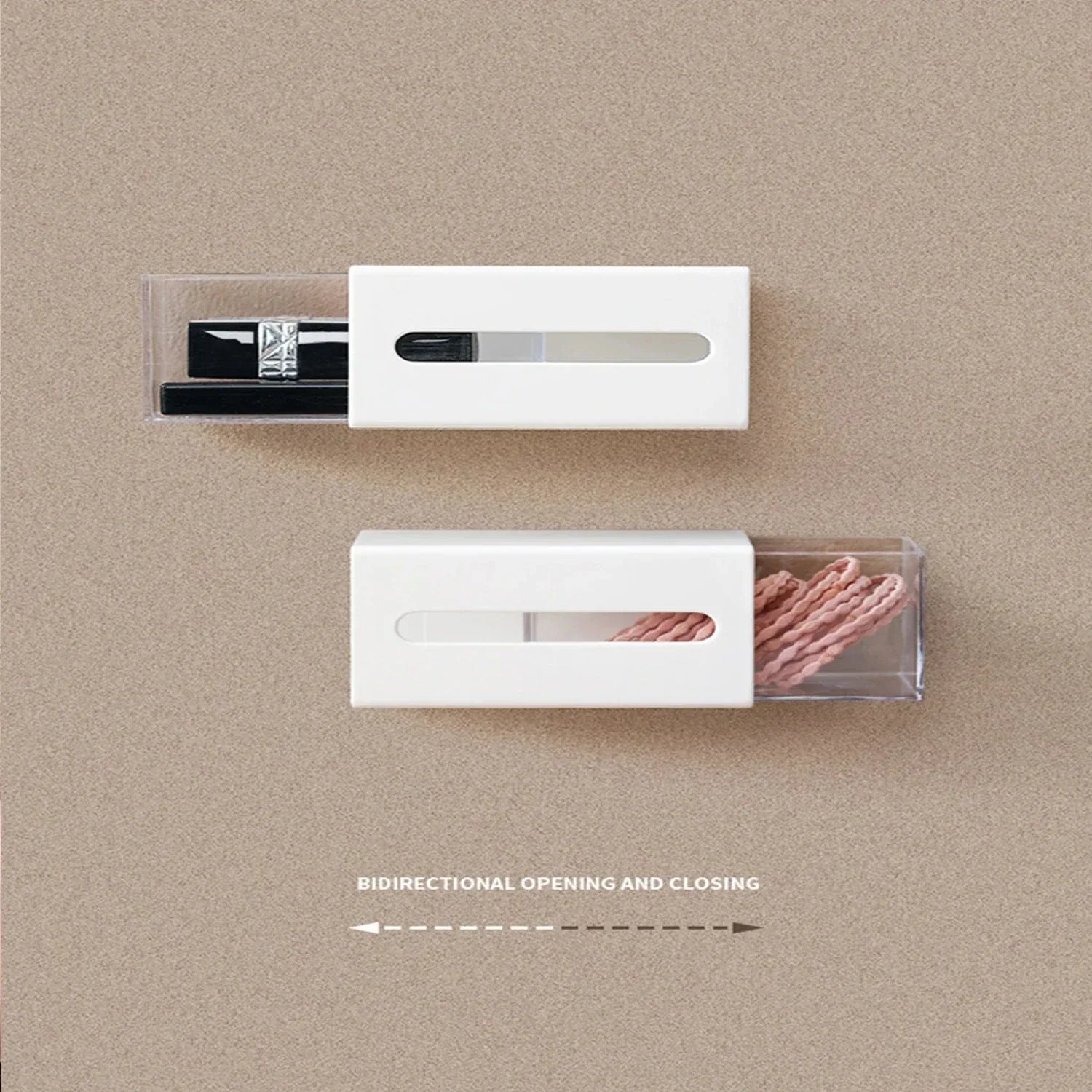 Punch-Free Makeup Cotton & Hair Clip Storage Box - Clarify.pk