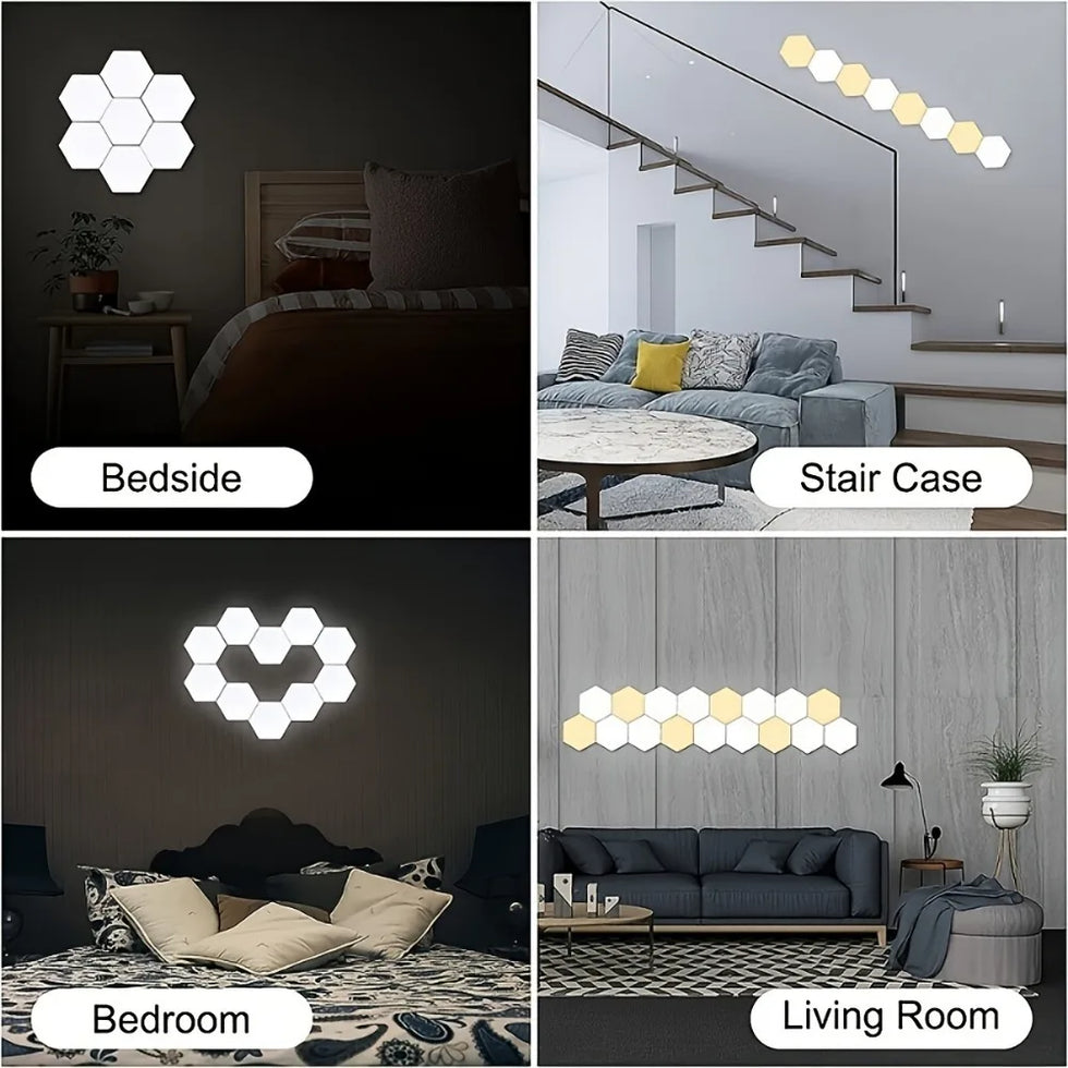 LED Quantum Hexagon Touch Sensor Lamp