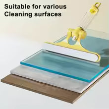 3-in-1 Window Wiper – Spray, Scrub & Squeegee Glass Cleaning Tool