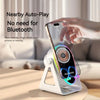 With Wireless Fast Charging Speaker Portable Multi-functional Bluetooth5.3 Phone Holder RGB Lights HIFI Sound Music Player gifts