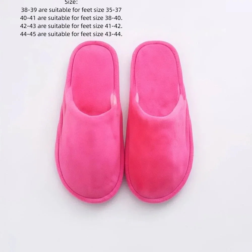 Non-Slip Winter Home Slippers – Warm & Fluffy Comfort (Random color)