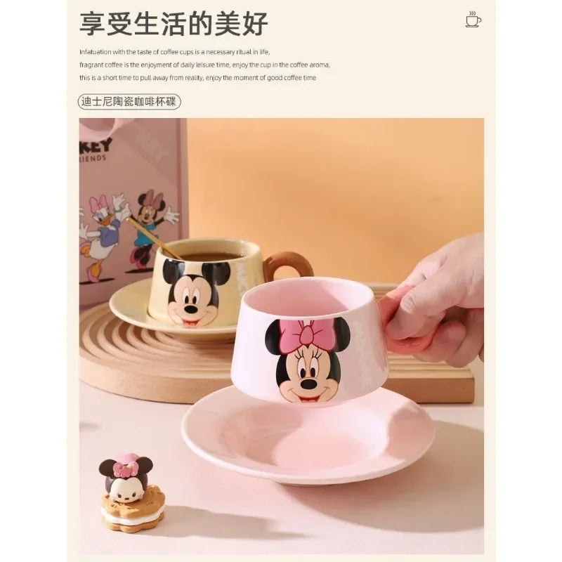 Disney Mickey Mouse Ceramic Coffee Cup & Saucer Set (Each) - Clarify.pk