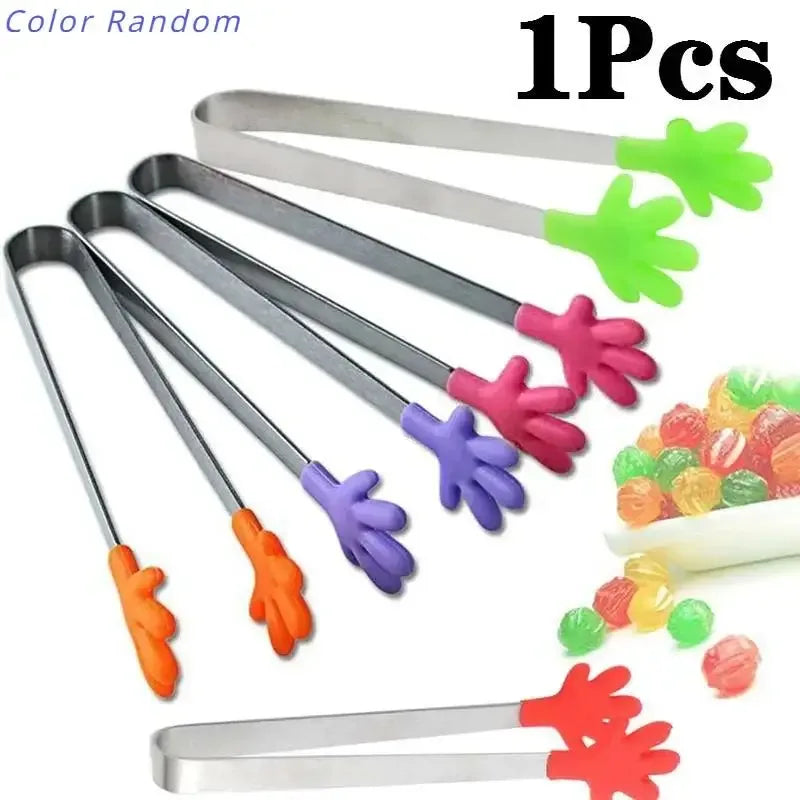 Colorful Silicone Food Clip with Stainless Steel Handle - Clarify.pk