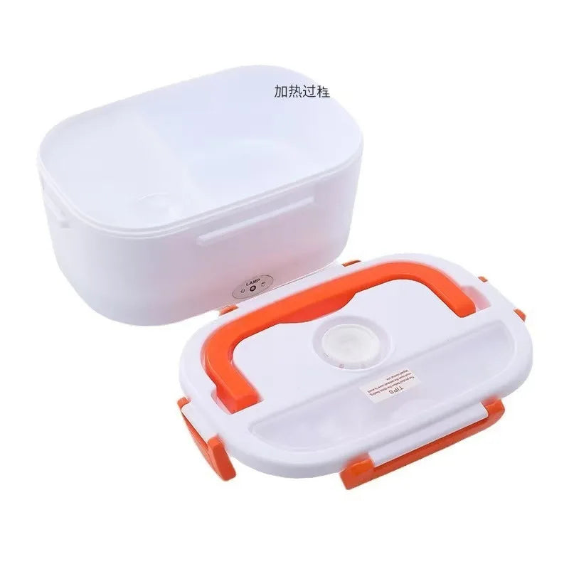 Stainless Steel Electric Lunch Box Double Layer Design Car Portable Use Corded Heating System Student Meal Prep Temperature