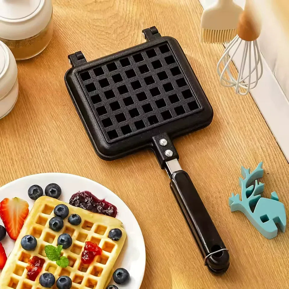 Portable Waffle Maker – Quick Heating Non-Stick Breakfast Iron