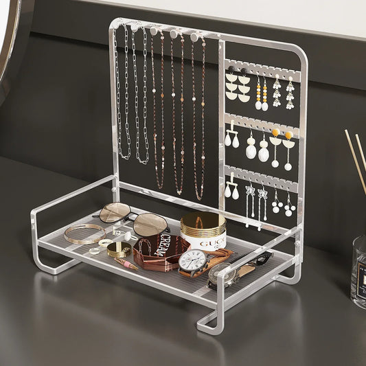 Luxury Wrought Iron Jewelry Display Stand & Organizer