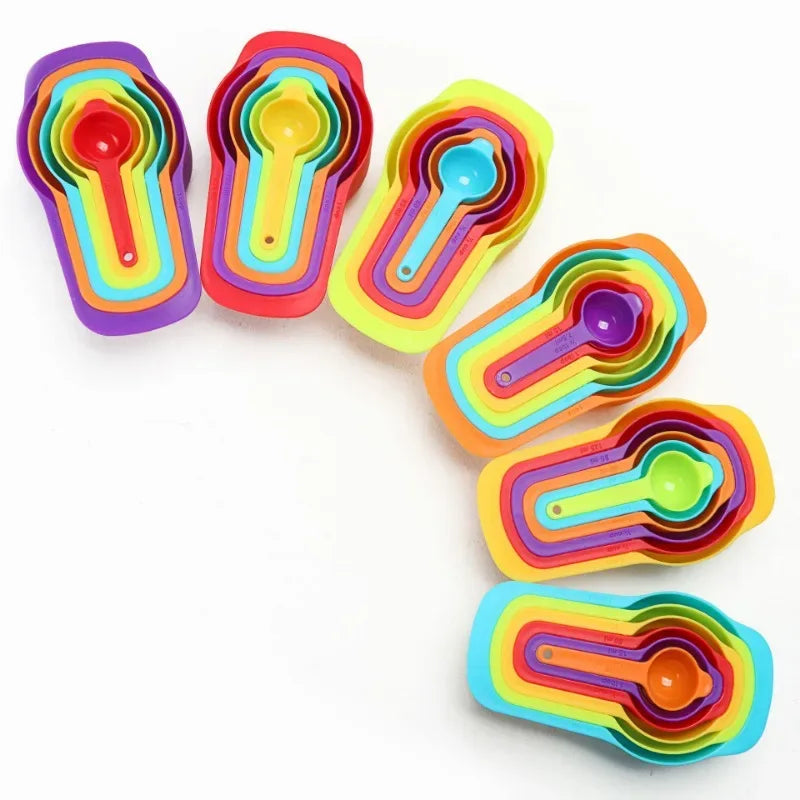 6-Piece Rainbow Measuring Spoons Set – Kitchen Utensils
