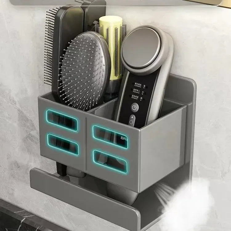Hole-Free Bathroom Storage Rack – Wall-Mounted Washbasin Organizer