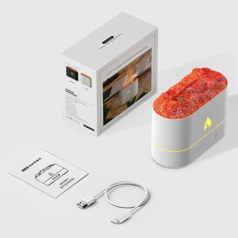 Electric Flame Humidifier – LED Aroma Diffuser - Clarify.pk