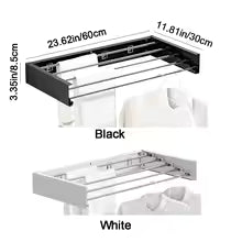 Space-Saver Pro Wall-Mounted Foldable Towel Rack – Heavy Duty Aluminum Indoor/Outdoor Clothes Drying Rack