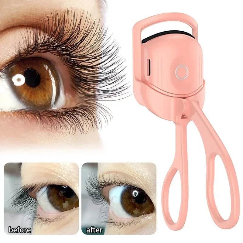 Electric Heated Comb Eyelash Curler Makeup Portable Temperature Control Charging Eye Lash Curler Lasting Thermal Eyelashes Tools