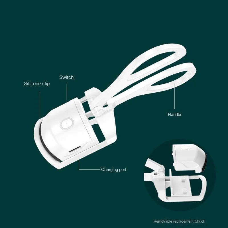 Eyelash Curler Portable Electric Comb Eye Lash Perm Long Lasting Eyelashes Curls Thermal Eyelash Curler Makeup Tools