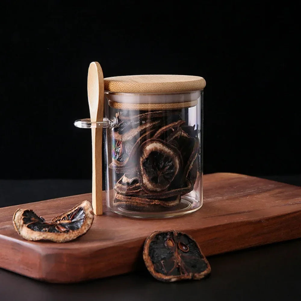 Transparent Airtight Spice & Snack Jars with Lids & Spoons - Clarify.pk