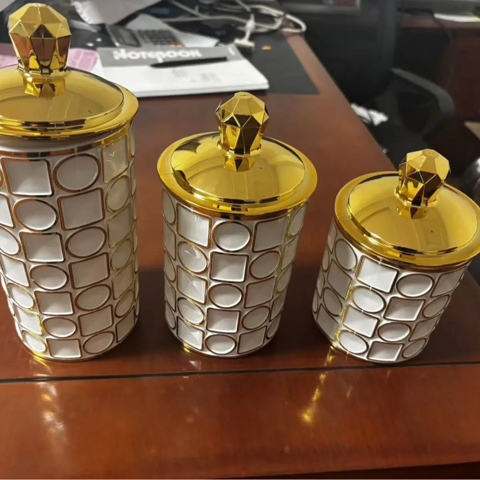 3pcs پلاسٹک سیل بند سٹوریج جار - ایئر ٹائٹ فوڈ آرگنائزر