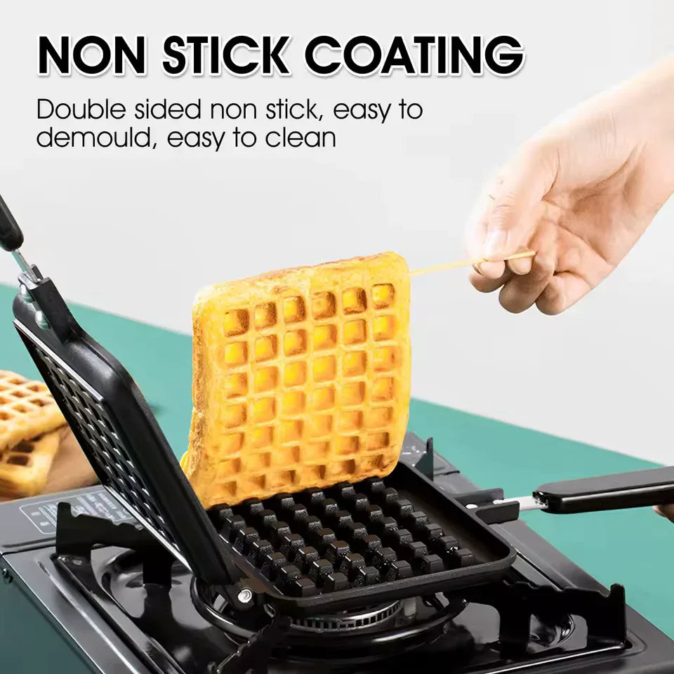 Portable Waffle Maker – Quick Heating Non-Stick Breakfast Iron - Clarify.pk