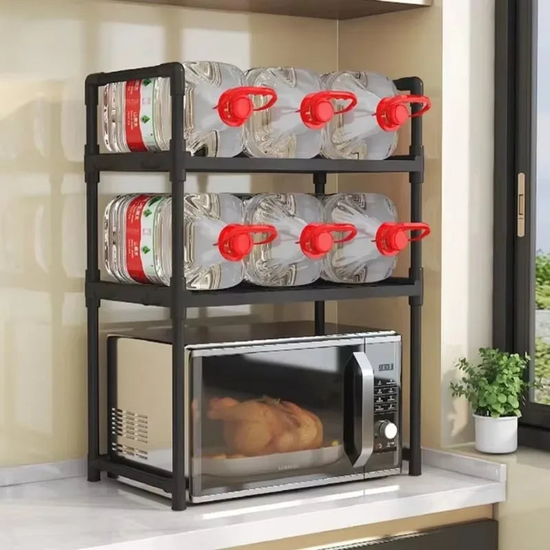 2-Layer Microwave Oven Storage Rack – Kitchen Organizer - Clarify.pk