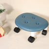Rolling Low Stool with Wheels - Durable Plastic Oval Footstool, 360° Casters - Perfect for Entryway Shoe Changing, Bathroom