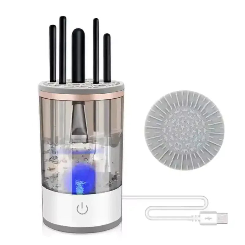 Automatic Electric Makeup Brush Cleaner 3 In 1 Portable Women Eye Shadow Brush Holder Stand Tool And Dryer Beauty Makeup Tools - Clarify.pk