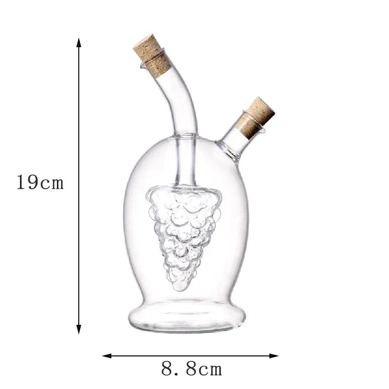 2-in-1 Glass Oil & Vinegar Bottle – Heat Resistant Borosilicate Glass Pot - Clarify.pk