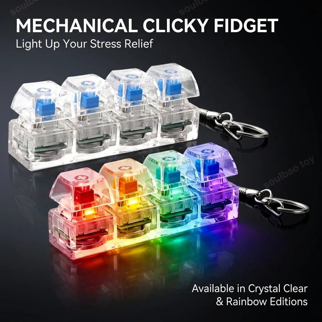 Glowing Keyboard Stress Relief Keychain