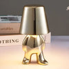Metallic Lazy Man Character Lamp – Creative Bedside & Desk Light (Rando Design) - Clarify.pk