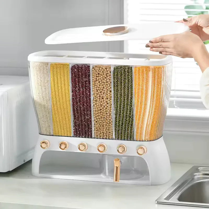 Cereal Dispenser 6 Portion – 10Kg Dry Food Storage - Clarify.pk