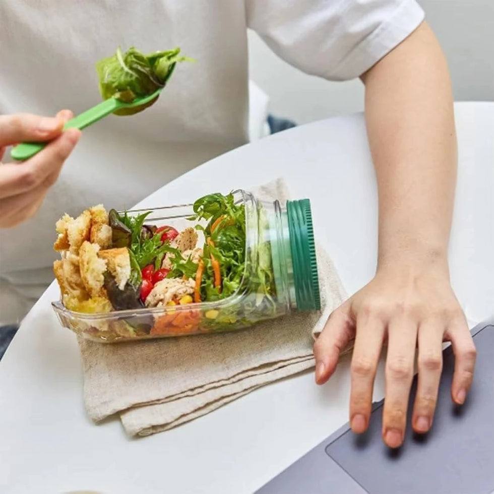 Acrylic Salad Pod Container – Leak-Proof Meal Prep Bowl