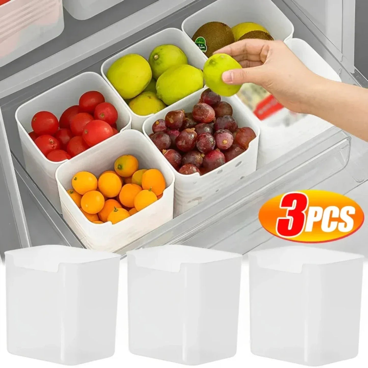 Refrigerator Food Fresh Box – Fridge Organizer Container (4pcs set) - Clarify.pk