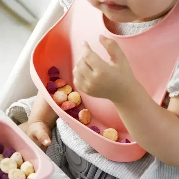 سلیکون بیبی ٹیبل ویئر سیٹ - کٹورا، چمچ، فورک، بِب اور پلیٹ