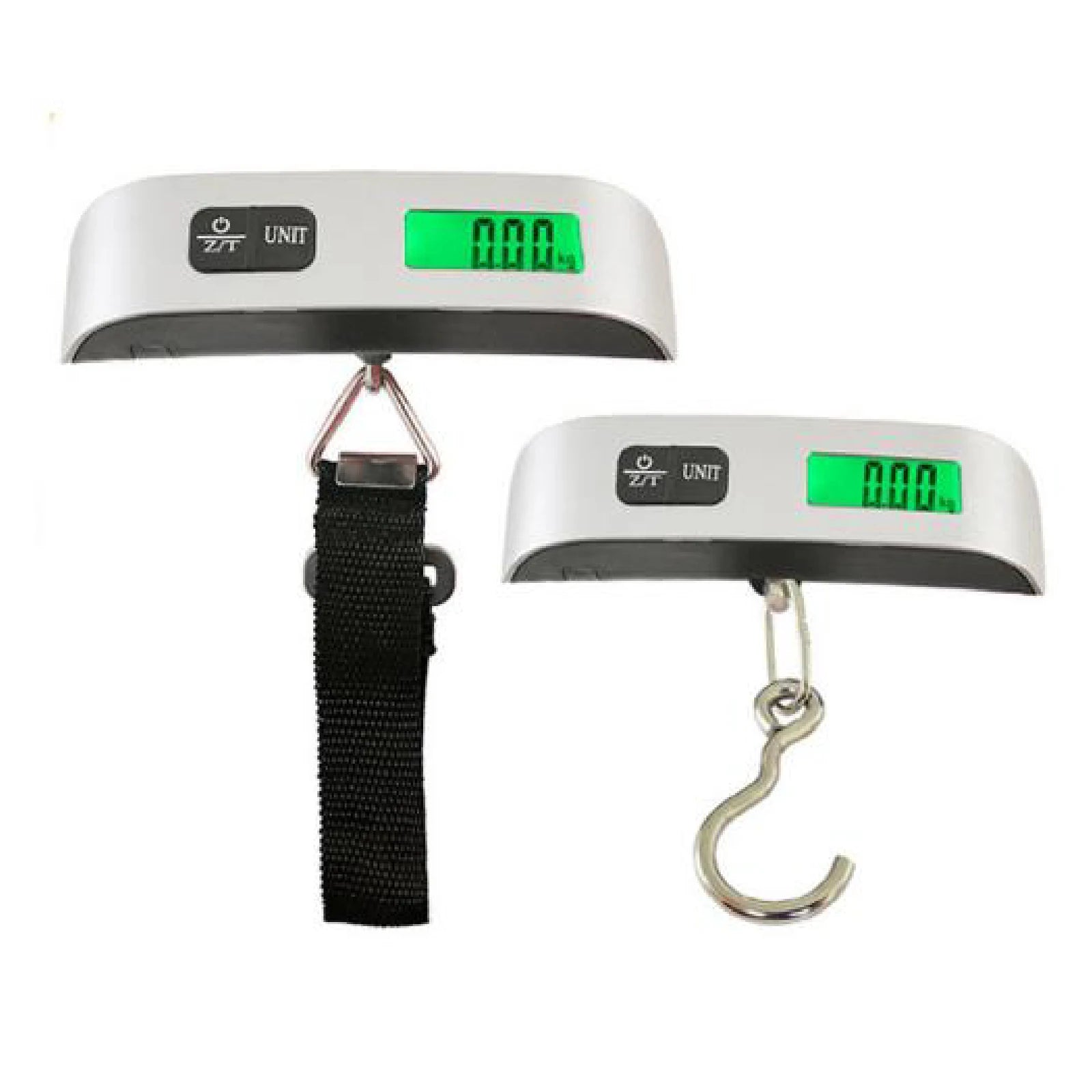 Backlit 50kg Digital Luggage Scale Portable Handheld with Hook and Strap Battery Powered for Suitcase Travel or Shipping