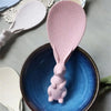 Cartoon Rabbit Rice Spoon Kitchen Wheat Straw Tableware Upright Rice Spoon Household High Temperature Resistant Rice Spoon