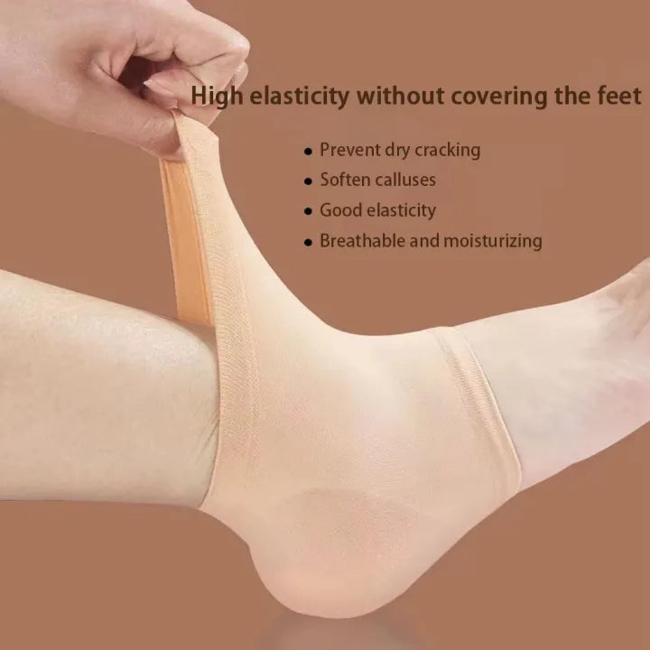 Silicone Gel Heel Protector Socks – Anti-Crack, Moisturizing Half Socks