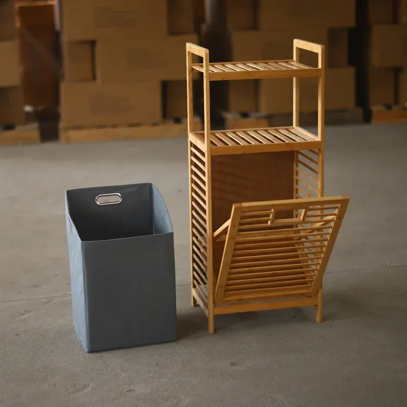 Wood Vine Weaving Laundry Basket – Large Capacity (Single Layer) - Clarify.pk