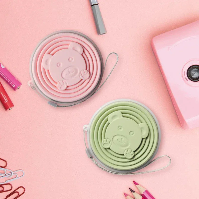 Silicone Folding Glass with Lid – Portable & Leak-Proof (each) - Clarify.pk