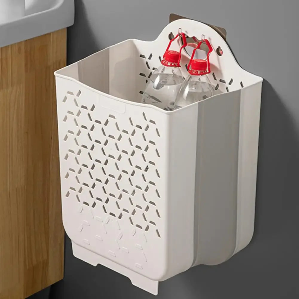 Wall-Mounted Hanging Laundry Basket – Space-Saving Hamper - Clarify.pk