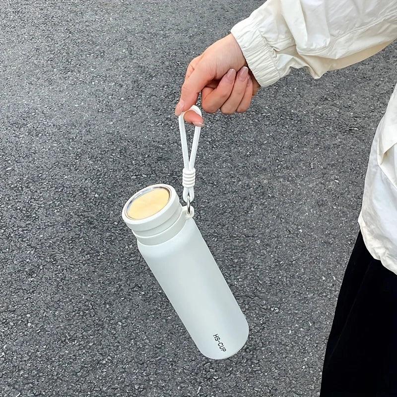 800ml Insulated Water Bottle with Tea Strainer (Random color) - Clarify.pk