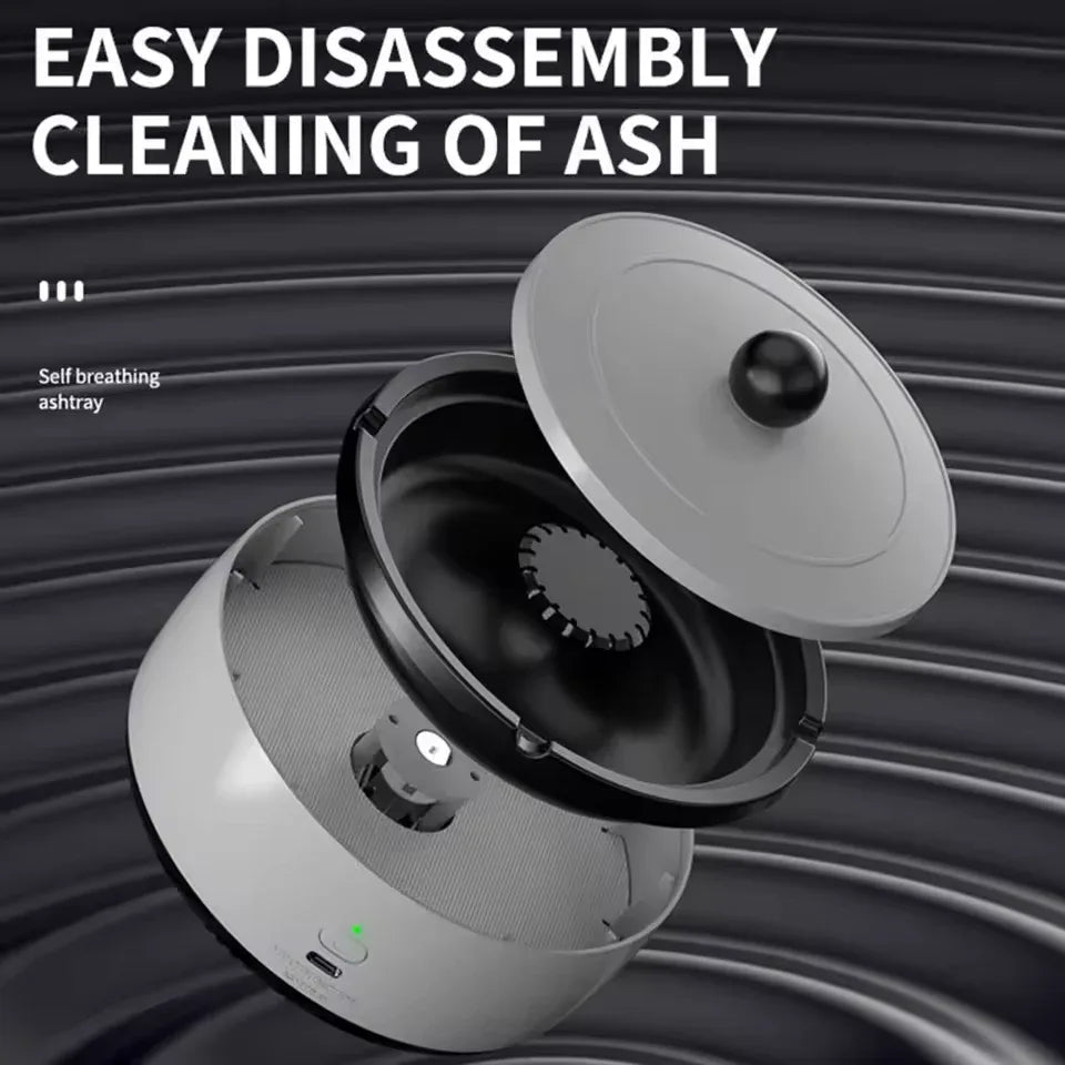 Rechargeable Ashtray Extinguisher – Smokeless Portable Air Purifying Ashtray